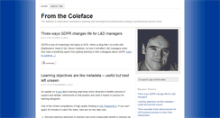 Desktop Screenshot of coleface.co.uk